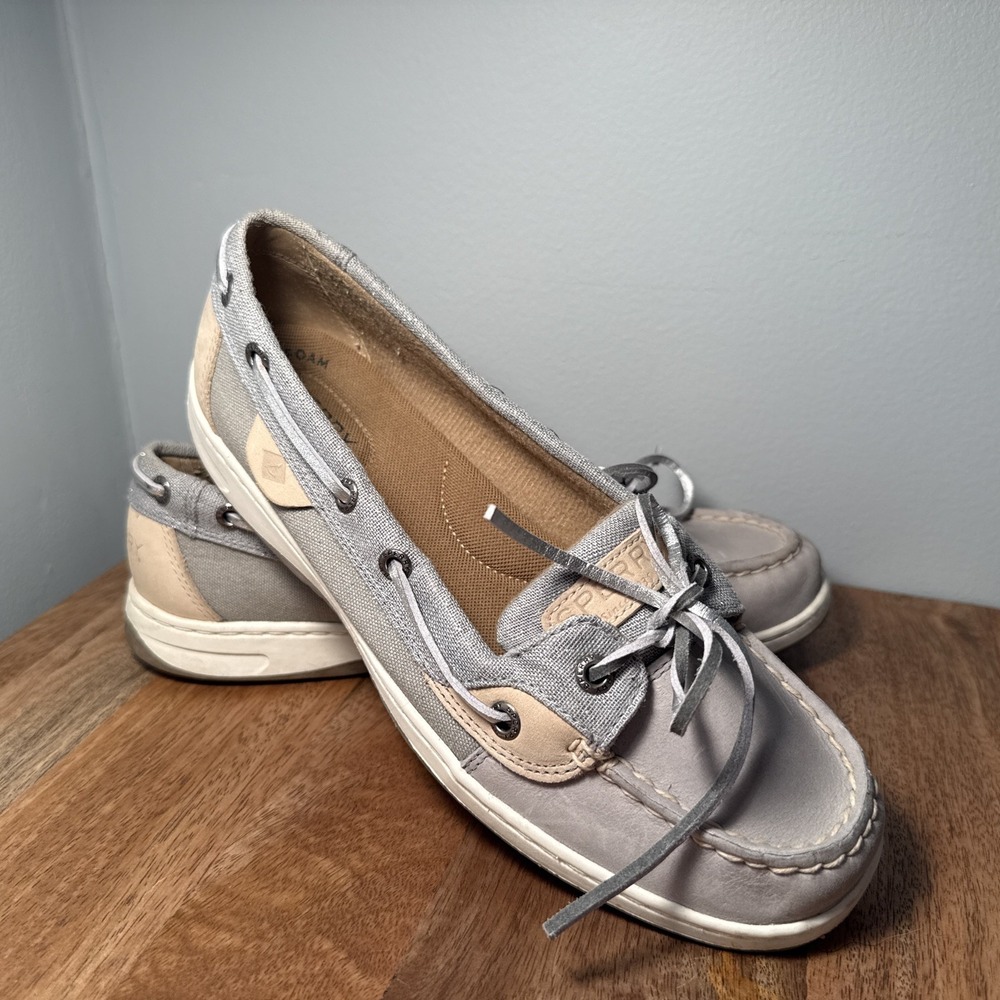 Sperry Boat Shoes Size 8.5, nautical, comfortable, casual, gray, flat, versatile